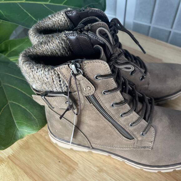 Cliffs by White Mountain Kelcie Zip Up Hiking Outdoor Boots Lace Up Size 10 Walk - Picture 13 of 15